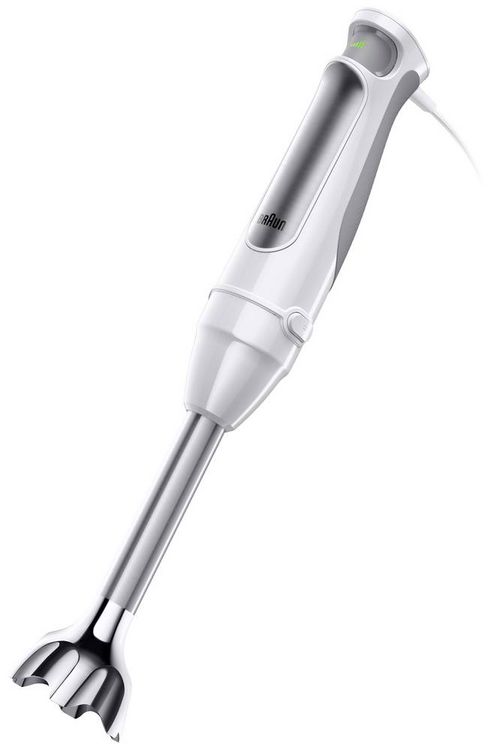 Produktbild: Braun MQ7020 WH Stabmixer 1000 W BPA-frei, stufenlose Geschwindigkeitseinstellung, mit Mixbecher Wei&szlig;, Silber