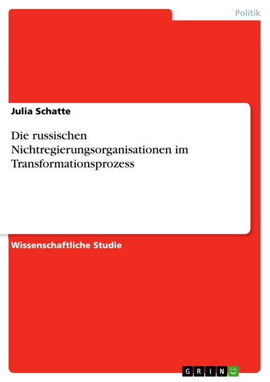 Produktbild: Die russischen Nichtregierungsorganisationen im Transformationsprozess