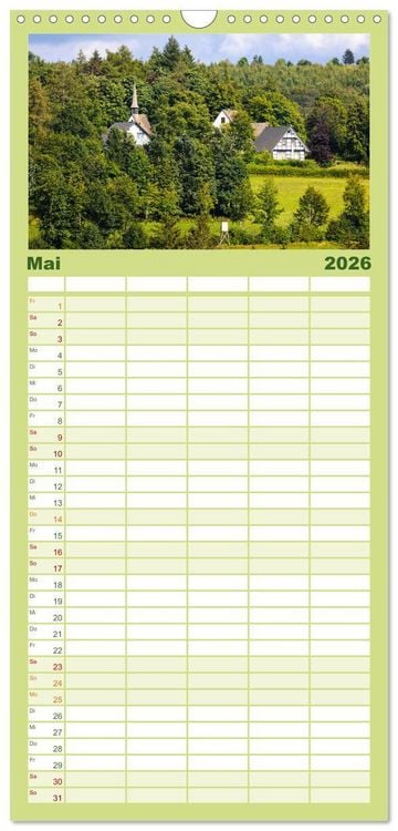 Produktbild: Familienplaner 2026 - Westfeld-Ohlenbach im Wechsel der Jahreszeiten mit 5 Spalten (Wandkalender, 21 x 45 cm) CALVENDO