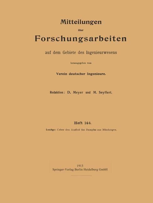Produktbild: Ueber den Ausflu&szlig; des Dampfes aus M&uuml;ndungen