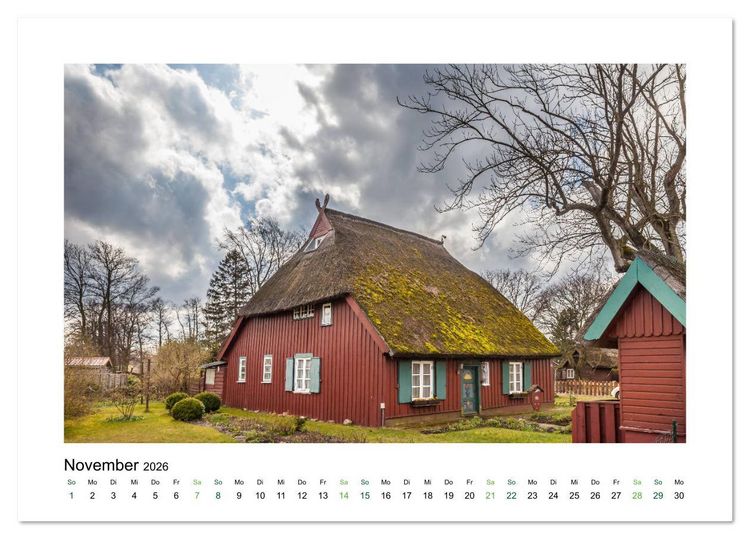 Produktbild: Landh&auml;user mit Charme (Tischkalender 2026 DIN A5 quer), CALVENDO Monatskalender