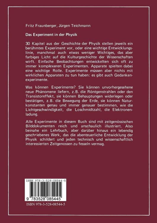 Produktbild: Das Experiment in der Physik