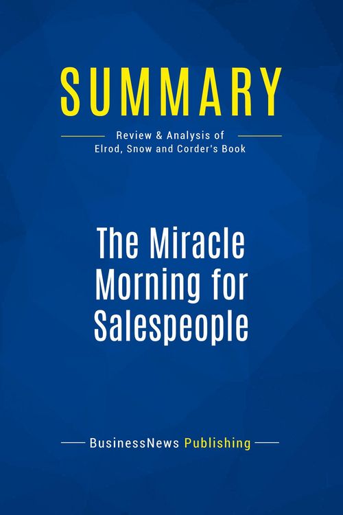 Produktbild: Summary: The Miracle Morning for Salespeople