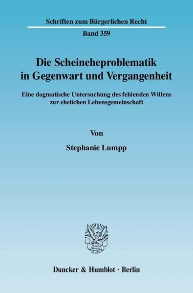 Produktbild: Die Scheineheproblematik in Gegenwart und Vergangenheit.