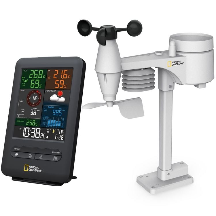 Produktbild: National Geographic 9080500 - Wetterstation 5in1 Color-Display Funk mit Multisensor