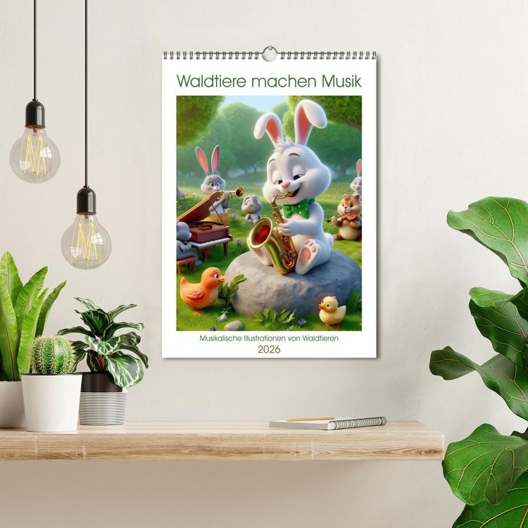 Produktbild: Waldtiere machen Musik (Wandkalender 2026 DIN A3 hoch), CALVENDO Monatskalender