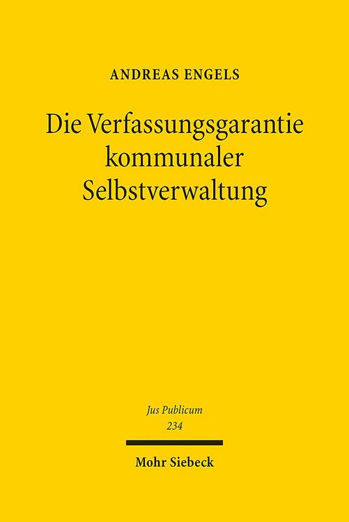 Produktbild: Die Verfassungsgarantie kommunaler Selbstverwaltung