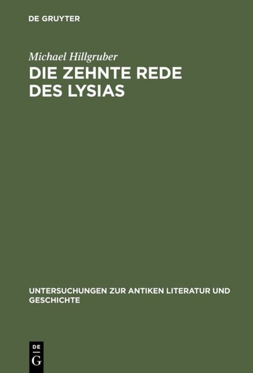 Produktbild: Die zehnte Rede des Lysias