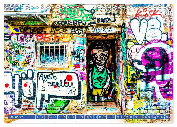 Produktbild: Street art K&ouml;ln Michael Jaster (Wandkalender 2026 DIN A4 quer), CALVENDO Monatskalender