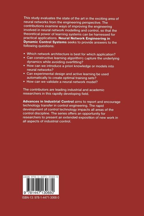 Produktbild: Neural Network Engineering in Dynamic Control Systems