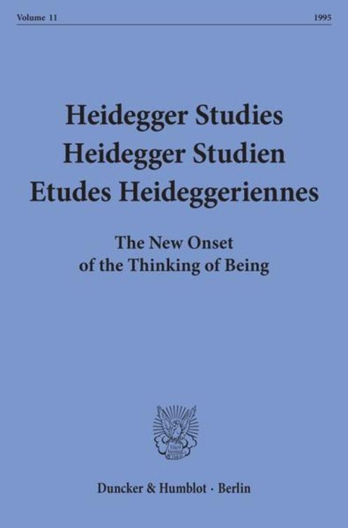 Produktbild: Heidegger Studies - Heidegger Studien - Etudes Heideggeriennes.