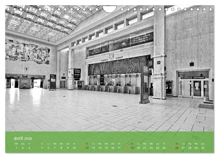 Produktbild: Bruxelles en confinement (Calendrier mural 2026 DIN A4 vertical), CALVENDO calendrier mensuel