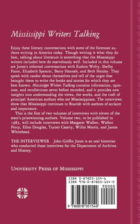 Produktbild: Mississippi Writers Talking