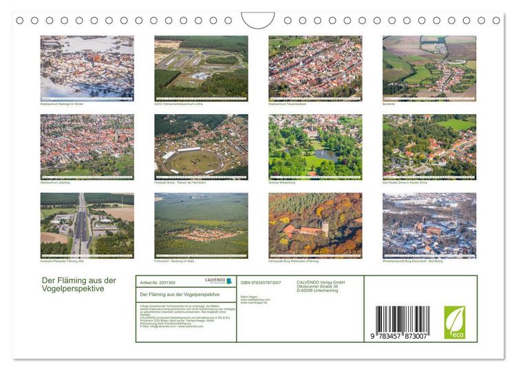 Produktbild: Der Fl&auml;ming aus der Vogelperspektive (Wandkalender 2026 DIN A4 quer), CALVENDO Monatskalender