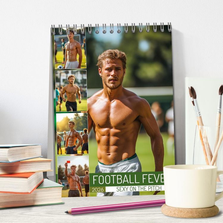 Produktbild: Football Fever - Sexy on the Pitch (Desk Calendar 2026 DIN A5 portrait), CALVENDO 12 Month DeskCalendar
