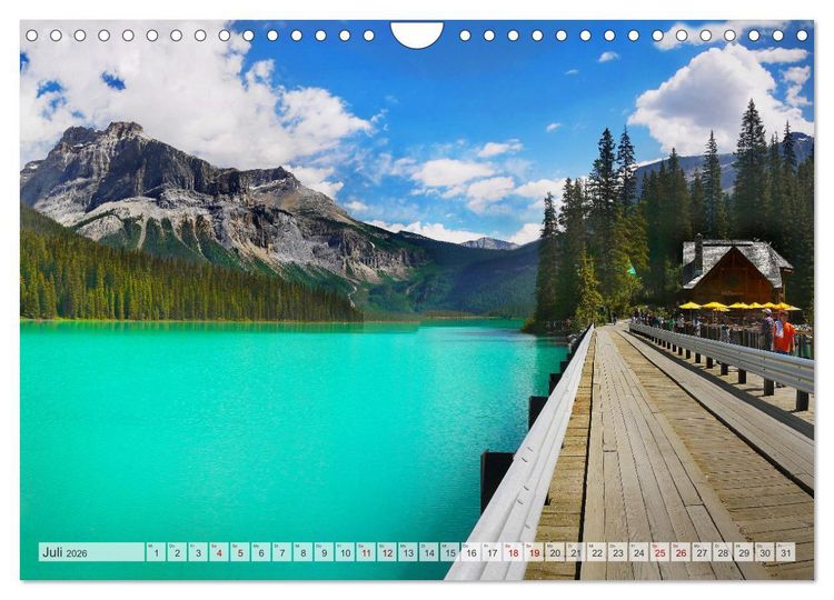 Produktbild: Kanada, Touristenziele in Alberta und British Columbia (Wandkalender 2026 DIN A4 quer), CALVENDO Monatskalender
