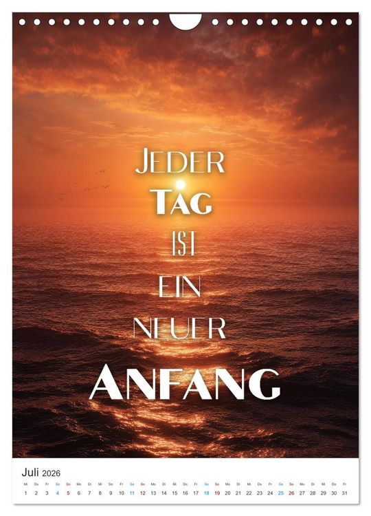 Produktbild: Die Kraft der Worte (Wandkalender 2026 DIN A4 hoch), CALVENDO Monatskalender