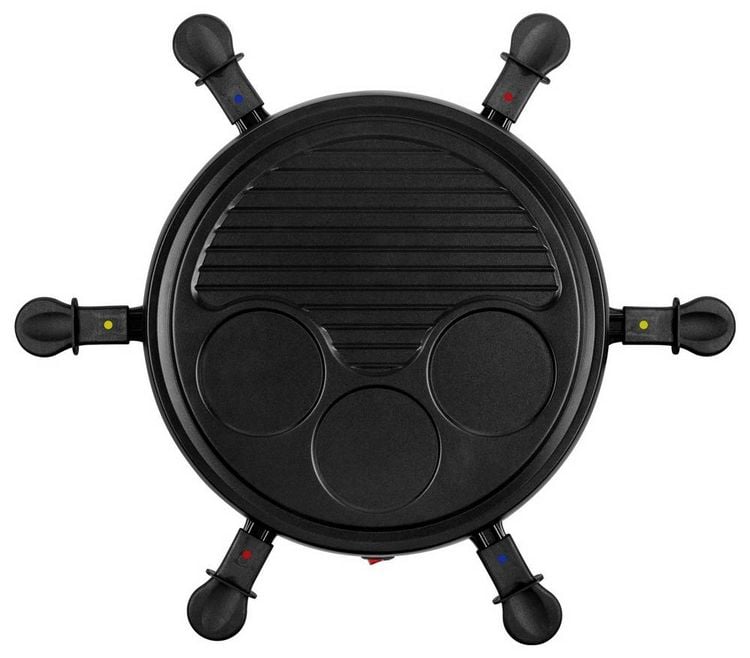 Produktbild: Tristar RA-2998 Raclette 6Pf&auml;nnchen, Antihaftbeschichtung, Kontrollleuchte Schwarz