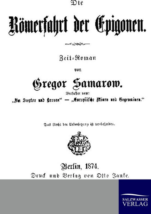 Produktbild: Die R&ouml;merfahrt der Epigonen
