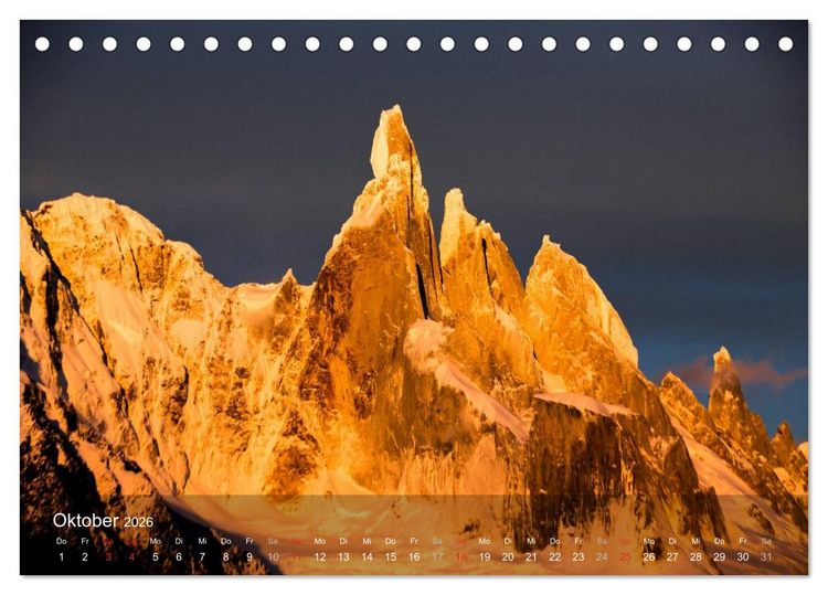 Produktbild: Majest&auml;tische Berge Cerro Torre Patagonien (Tischkalender 2026 DIN A5 quer), CALVENDO Monatskalender
