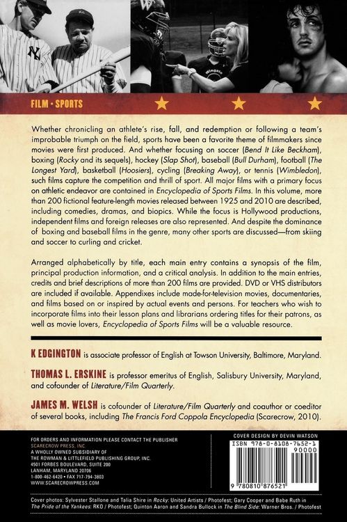 Produktbild: Encyclopedia of Sports Films