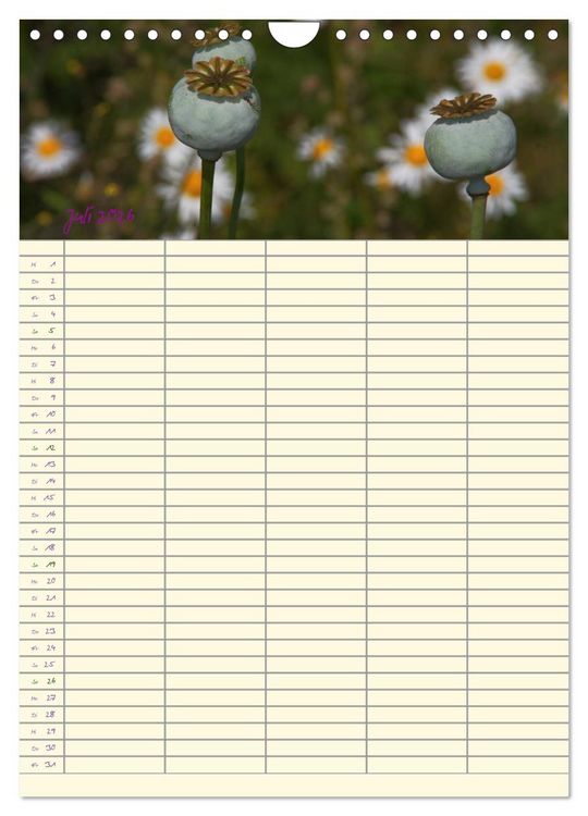 Produktbild: Der Naturgarten Familienplaner (Wandkalender 2026 DIN A4 hoch), CALVENDO Monatskalender