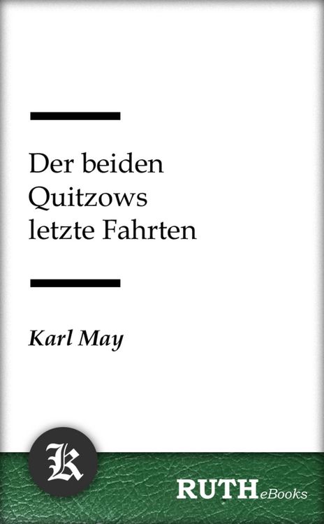 Produktbild: Der beiden Quitzows letzte Fahrten