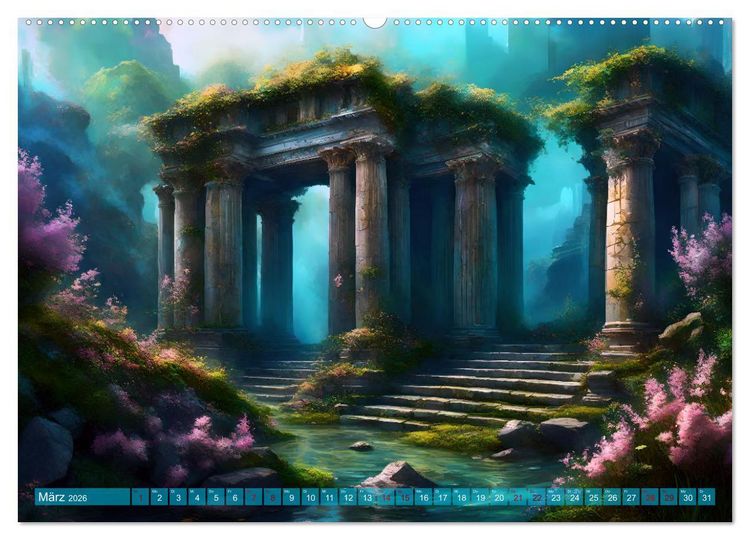 Produktbild: Visionen aus Atlantis (hochwertiger Premium Wandkalender 2026 DIN A2 quer), Kunstdruck in Hochglanz
