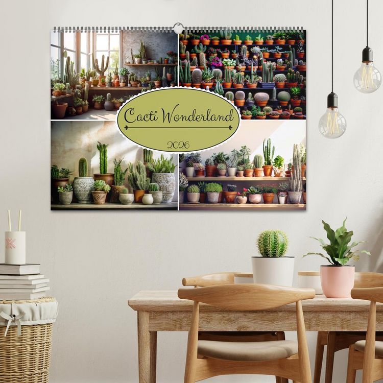 Produktbild: Cacti Wonderland (Wall Calendar 2026 DIN A2 landscape), CALVENDO 12 Month Wall Calendar