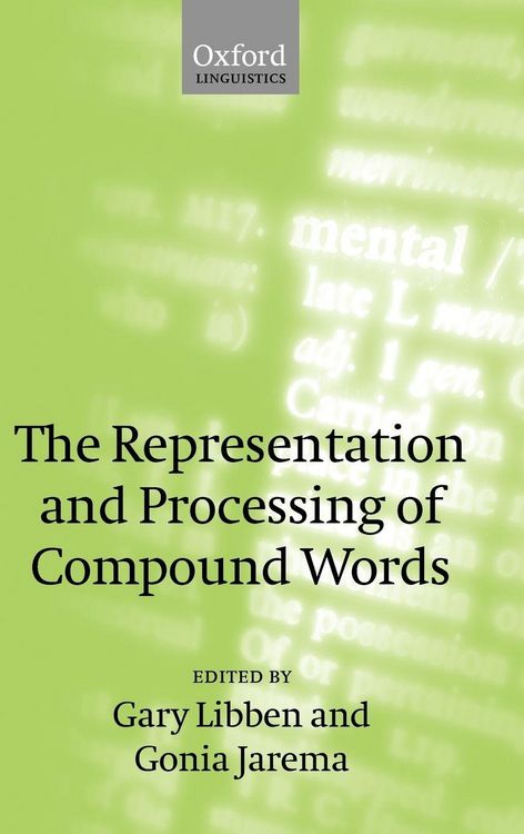 Produktbild: The Representation and Processing of Compound Nouns