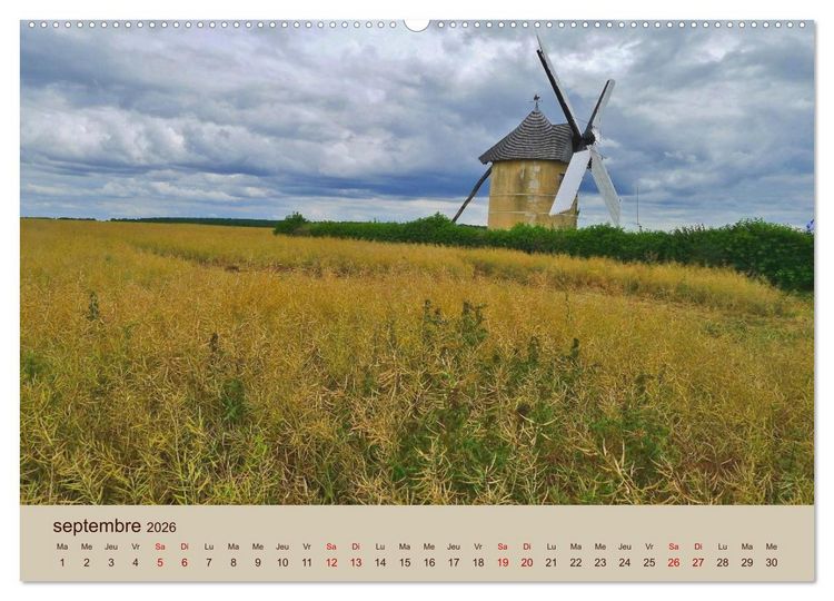 Produktbild: Paysages de l'Yonne (Calendrier mural 2026 DIN A2 vertical) calendrier de bureau