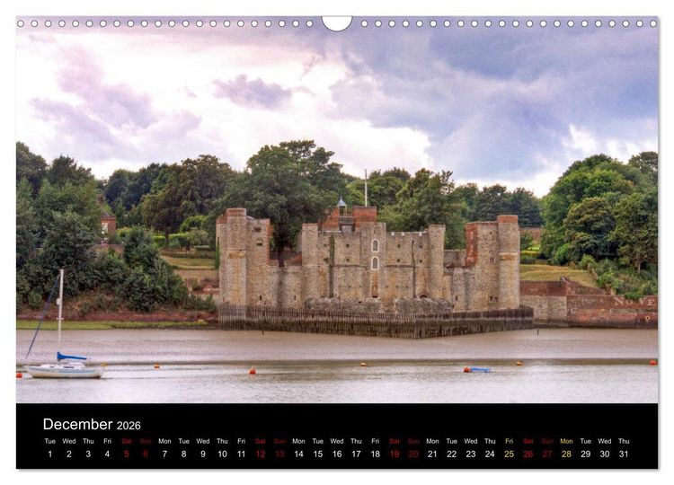 Produktbild: Castles of Kent and Sussex (Wall Calendar 2026 DIN A3 landscape), CALVENDO 12 Month Wall Calendar