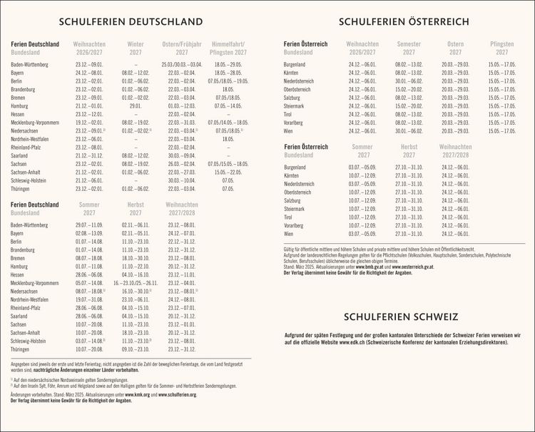 Produktbild: Kombitimer schwarz mittel 2027