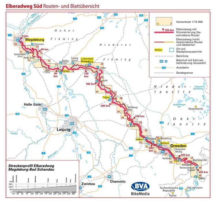 Produktbild: BVA ADFC Radreisef&uuml;hrer Elberadweg S&uuml;d