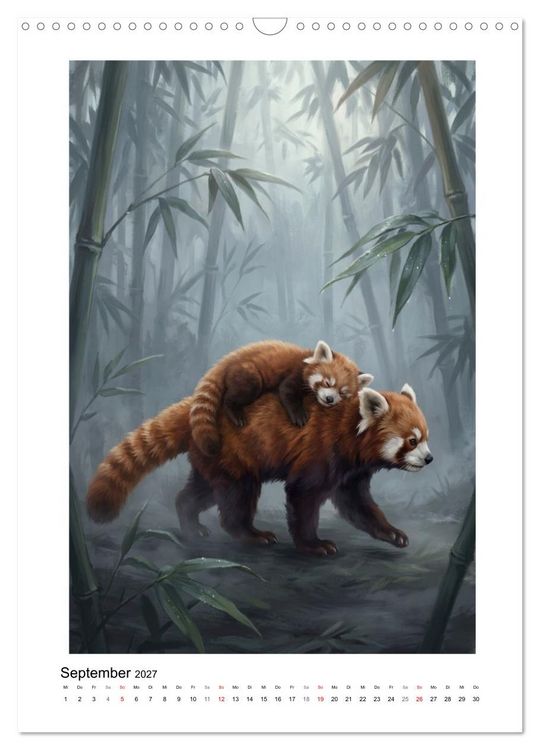 Produktbild: Rote Pandas &ndash; Pure Lebensfreude auf leisen Sohlen (Wandkalender 2027 DIN A3 hoch), CALVENDO Monatskalender