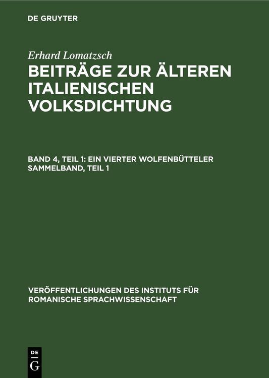 Produktbild: Ein vierter Wolfenb&uuml;tteler Sammelband, Teil 1