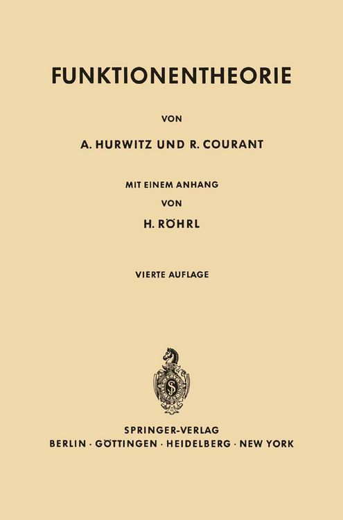 Produktbild: Vorlesungen &Uuml;ber allgemeine Funktionentheorie und elliptische Funktionen