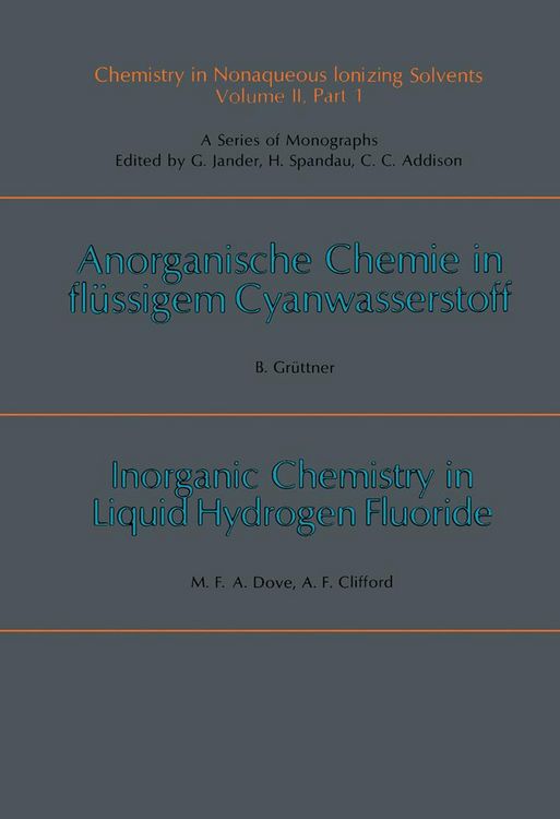 Produktbild: Chemistry in Anhydrous, Prototropic Solvents