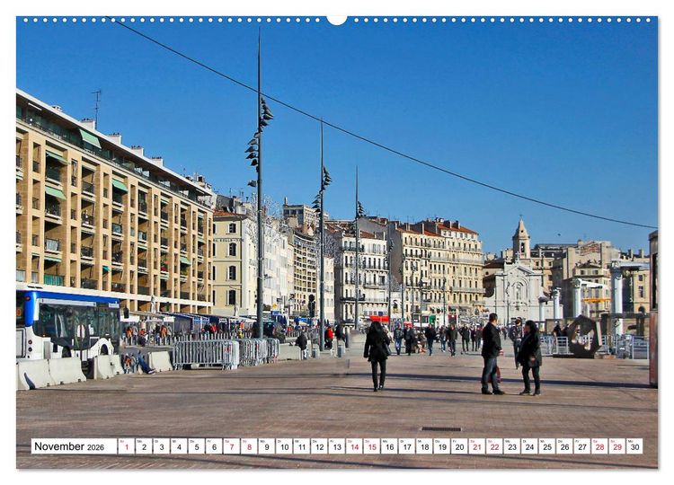 Produktbild: Marseille vom Frankfurter Taxifahrer Petrus Bodenstaff (hochwertiger Premium Wandkalender 2026 DIN A2 quer), Kunstdruck in Hochglanz