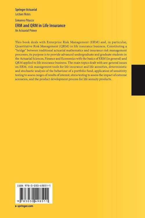 Produktbild: ERM and QRM in Life Insurance