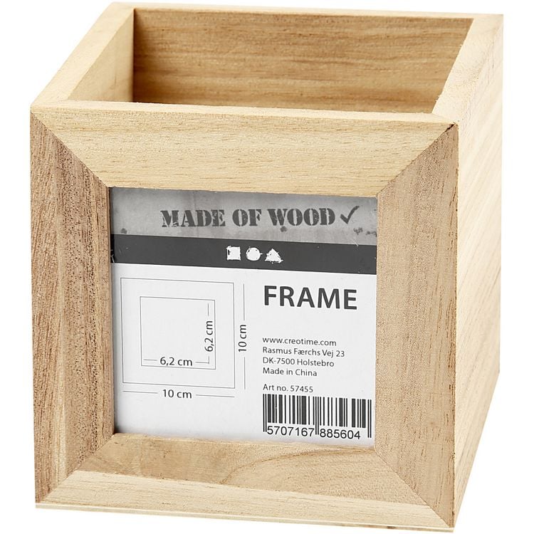 Produktbild: Creativ Company Stifthalter, Gr&ouml;&szlig;e 10x10x10 cm, Lochgr&ouml;&szlig;e 6,2x6,2 cm, 1 Stk