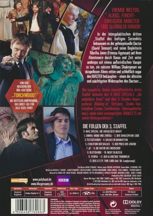 Produktbild: Doctor Who - Die komplette 3. Staffel [6 DVDs]