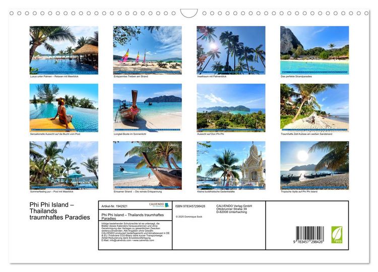Produktbild: Phi Phi Island &ndash; Thailands traumhaftes Paradies (Wandkalender 2026 DIN A3 quer), CALVENDO Monatskalender