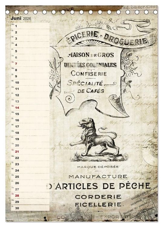 Produktbild: Vintage Welten (Tischkalender 2026 DIN A5 hoch), CALVENDO Monatskalender