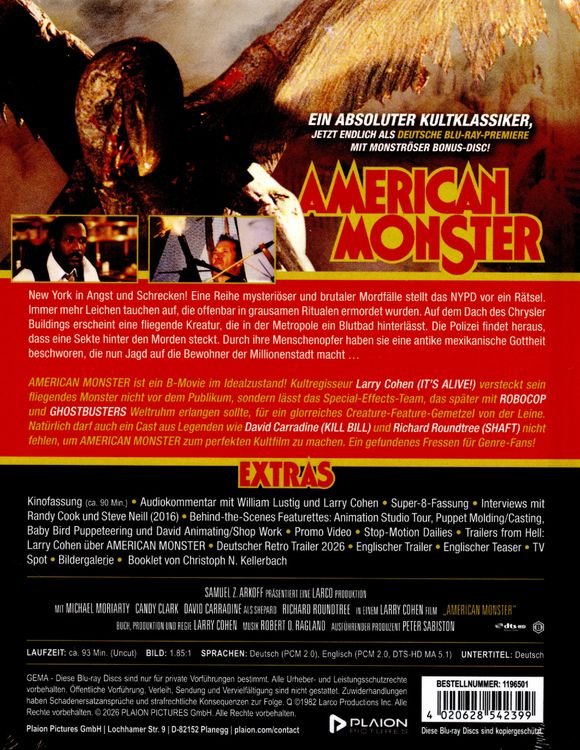 Produktbild: American Monster - Mediabook A (+ Bonus-Blu-ray)