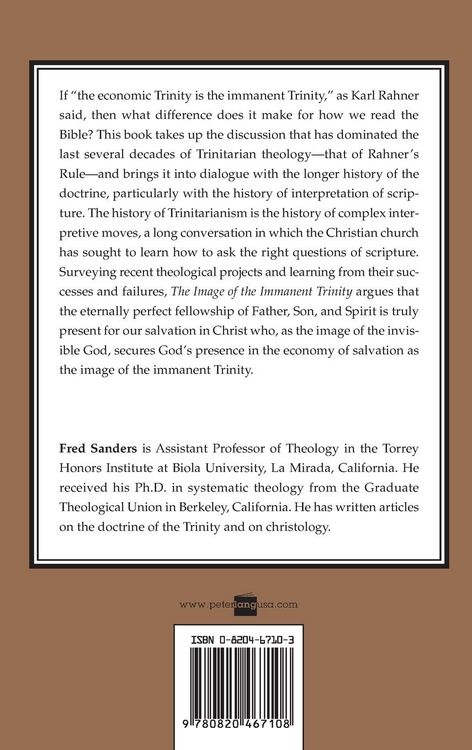 Produktbild: The Image of the Immanent Trinity