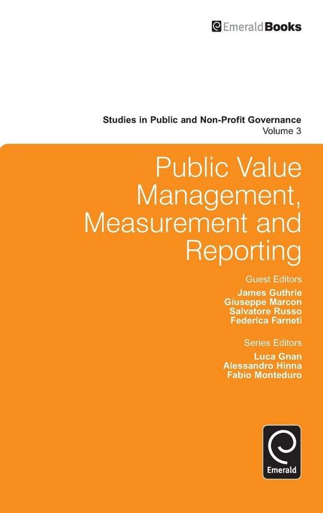Produktbild: Public Value Management, Measurement and Reporting