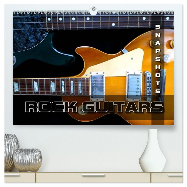 Produktbild: ROCK GUITARS Snapshots (High Quality Premium Wall Calendar 2026 DIN A2 landscape),CALVENDO 12 Month Wall Calendar