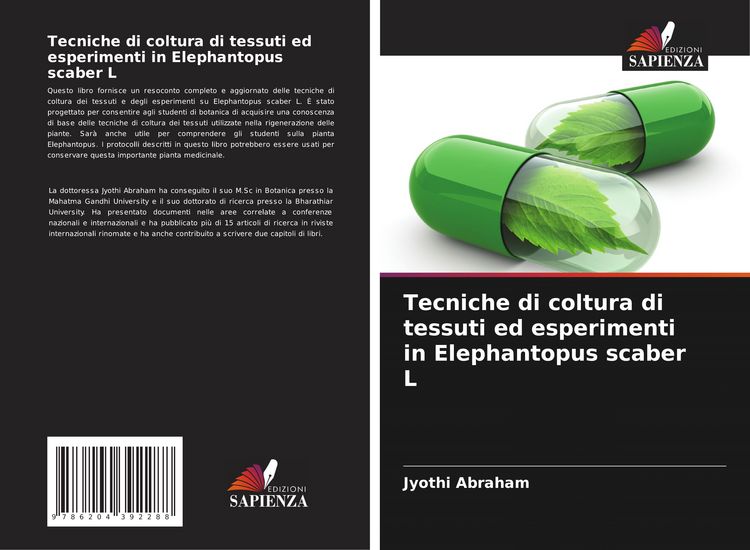 Produktbild: Tecniche di coltura di tessuti ed esperimenti in Elephantopus scaber L