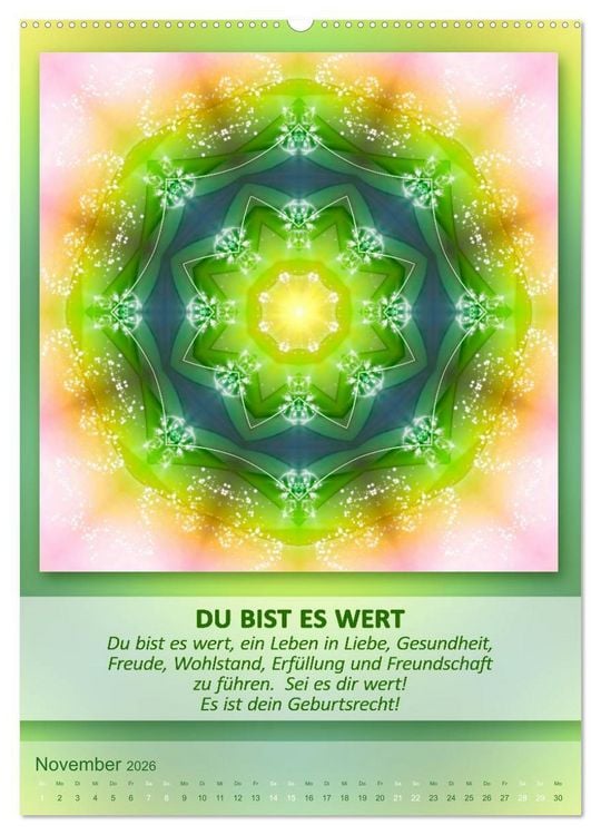 Produktbild: Light Energy Mandalas - Kalender - Vol. 1 (Wandkalender 2026 DIN A2 hoch), CALVENDO Monatskalender